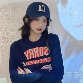 Hat Spring And Summer All-match Street Fashion Baseball Cap (Option: CA Navy Blue-Adjustable)