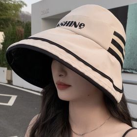Bucket Hat Women's Cute Outdoor Sports Hat Summer Fashion (Option: Beige)