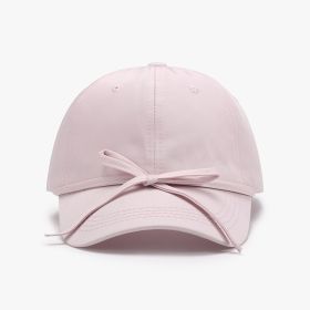 Spring And Autumn Bowknot Quick-drying Soft Top Women's Baseball Cap (Option: Pink-Adjustable)