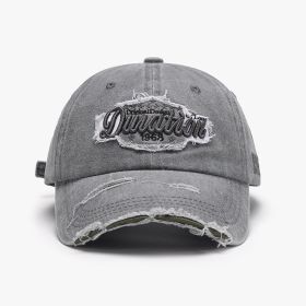 Spring Soft Top Letter Three-dimensional Embroidery Men's Baseball Cap (Option: Smoky Gray-Adjustable)