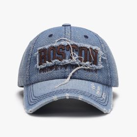 Three-dimensional Embroidery Men's Soft Peaked Cap Outdoor (Option: Smalt-Adjustable)