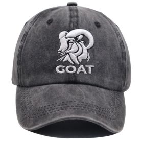 2pcs GOAT Ram Embroidered Baseball Cap - Vintage Washed Cotton Hat, Adjustable Unstructured Low Profile, Casual Outdoor Cap For Men Women (Option: 1pcs)