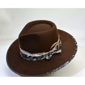 Wool-like Autumn And Winter Felt Cap British Woolen Hat (Option: Custom coffee color-LorXL)
