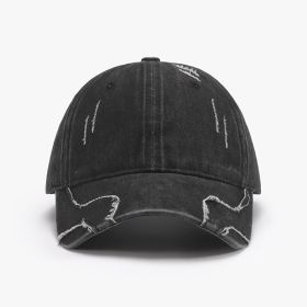 Men's Baseball Street Face-looking Small Peaked Cap (Option: 24A141 Black-Adjustable)