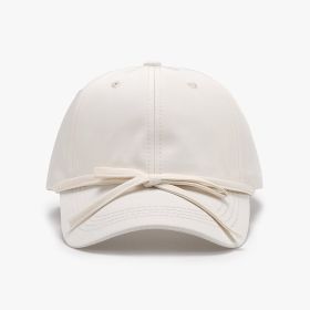 Spring And Autumn Bowknot Quick-drying Soft Top Women's Baseball Cap (Option: Beige-Adjustable)