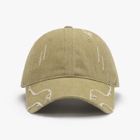 Men's Baseball Street Face-looking Small Peaked Cap (Option: 24 A141 Khaki-Adjustable)