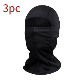 Men's Breathable Mesh Outdoor Sun-proof Headgear (Option: Black 3PC-Free Size)