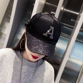 Women's Baseball Cap Versatile Social Online Influencer Fashion (Option: Sequins Black A-Universal)