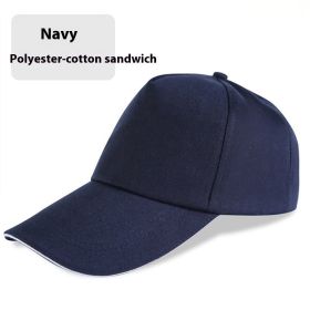 Travel Sun Hat Student's Hat Sun Hat (Option: Polyester Cotton Navy Blue)