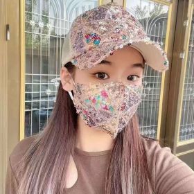 Breathable Sun Protection Sun Hat Travel Fashion All-match Korean Style Baseball Cap Peaked Cap (Option: Golden Suit-Adjustable)