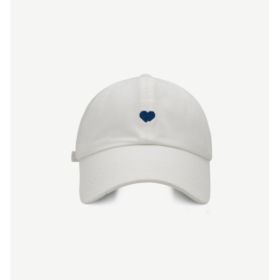 Preppy Style Love Embroidery Ponytail Half Topless Hat (Option: White-M)