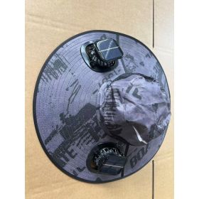 Men's Sun Shading Large Eave Sun Shading Solar Fan Cap (Option: Grey with fans)