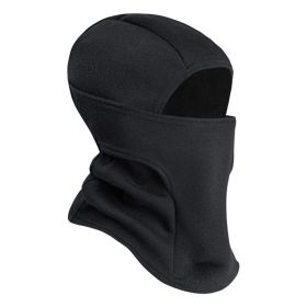 Autumn And Winter Outdoor Riding Warm Face Mask Multi-functional Fleece Windproof Cold-proof (Option: Black-Free Size)