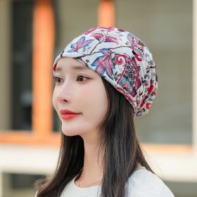 Baotou Silk Scarf Thin Air Conditioning Hat After Chemotherapy (Option: Narcissus Red)