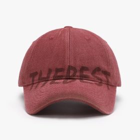 Letter Graffiti Baseball Cap Curved Brim Soft Top Cotton Blend Adjustable Snapback Hat (Option: 24A161 Red-Adjustable)