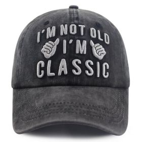 2pcs I'm Not Old I'm Classic Baseball Cap, Vintage Washed Cotton Funny Adjustable Hat For Men Women, Funny Statement Casual Hat (Option: 1pcs)