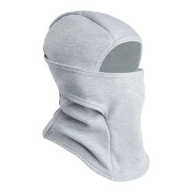 Autumn And Winter Outdoor Riding Warm Face Mask Multi-functional Fleece Windproof Cold-proof (Option: Light Gray-Free Size)