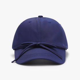 Spring And Autumn Bowknot Quick-drying Soft Top Women's Baseball Cap (Option: Navy Blue-Adjustable)