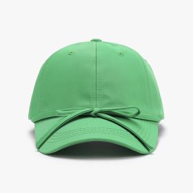Spring And Autumn Bowknot Quick-drying Soft Top Women's Baseball Cap (Option: Green-Adjustable)