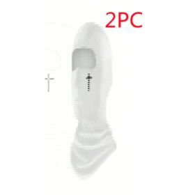 Men's Face Care Sleeve Cap (Option: White-Free Size-2PCS)