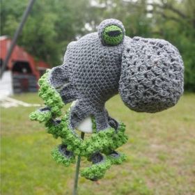 New Adult Hat Tricky And Funny Octopus Headgear Handmade Crochet Woolen Hat (Option: Grey green-Adult one size)