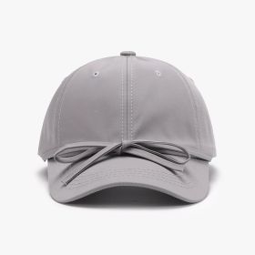 Spring And Autumn Bowknot Quick-drying Soft Top Women's Baseball Cap (Option: Gray-Adjustable)