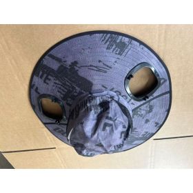 Men's Sun Shading Large Eave Sun Shading Solar Fan Cap (Option: Grey)