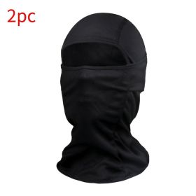 Men's Breathable Mesh Outdoor Sun-proof Headgear (Option: Black 2PC-Free Size)