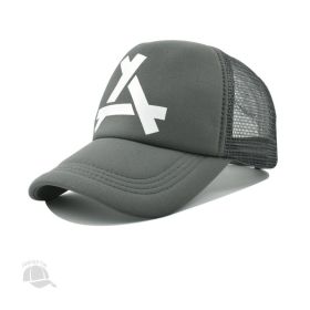 Men's Outdoor Leisure Peaked Cap Wide Brim Sunshade Breathable Net Cap (Option: Gray-54cm)