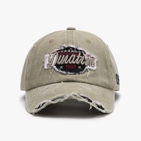 Spring Soft Top Letter Three-dimensional Embroidery Men's Baseball Cap (Option: Khaki-Adjustable)