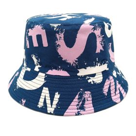 Versatile Couple Double-sided Sun-proof Basin Hat Casual Hat (Option: Navy Blue-M)