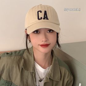 Hat Spring And Summer All-match Street Fashion Baseball Cap (Option: CA Beige-Adjustable)