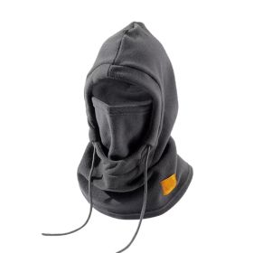 Cycling Beanie Hat, Winter Face Hood,Windproof Warm Polar Fleece Headwear, Cold Weather Gear For Snowboarding, Mountain Climbing, Motorcycle (Option: Grey)